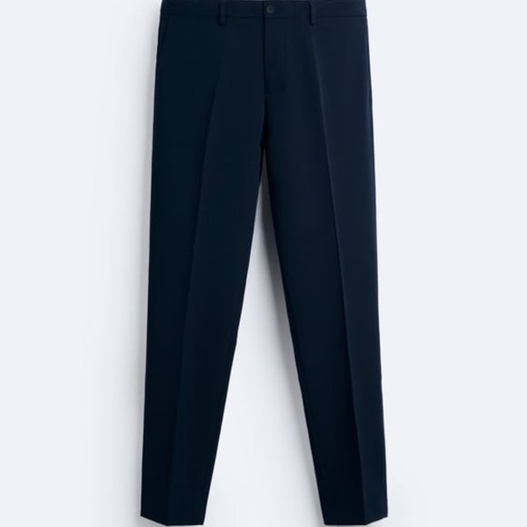 Zara Slim Fit Suit Pants (NAVY BLUE) (NWT) - Picture 1 of 4